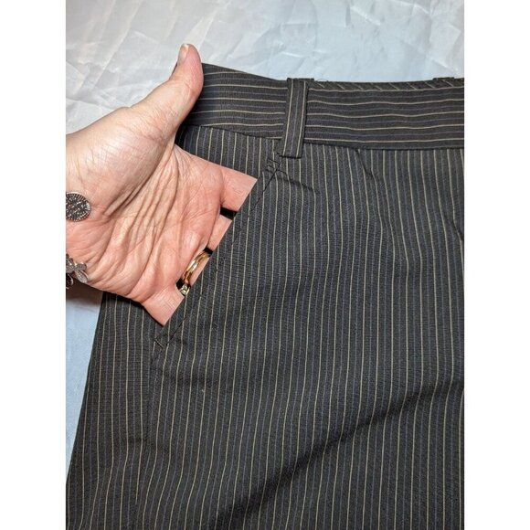 THE LIMITED pinstripe stretch Drew fit bermuda shorts Women's Size Size 6 Busine - Picture 3 of 15